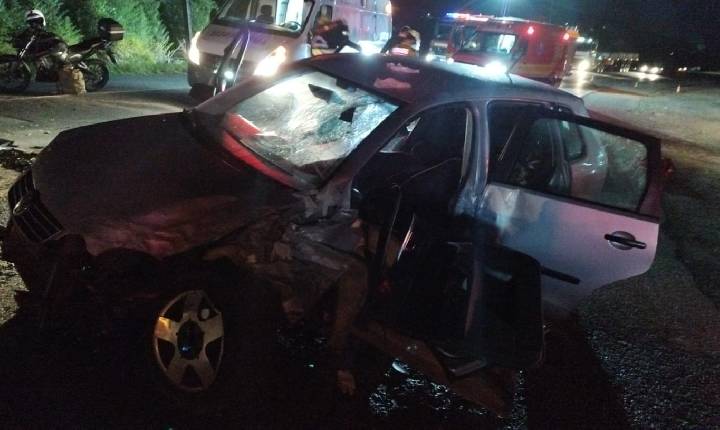 Motorista fica gravemente ferido em colisão entre carros na SC-350, em Aurora