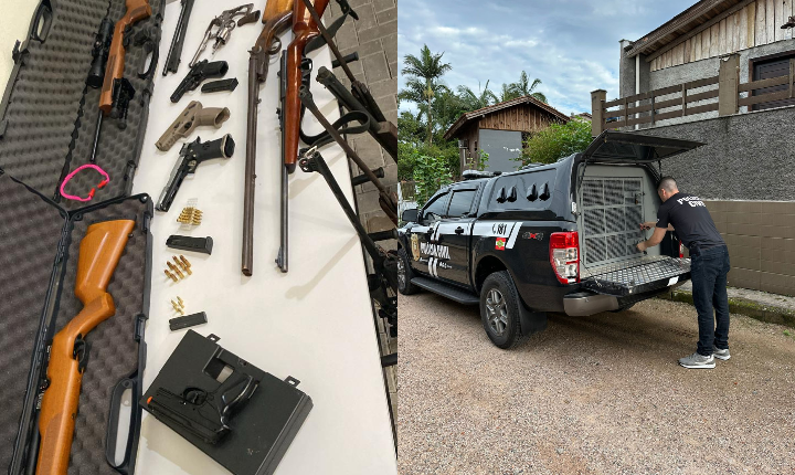 Polícia Civil prende homem em flagrante por posse irregular de armas de fogo