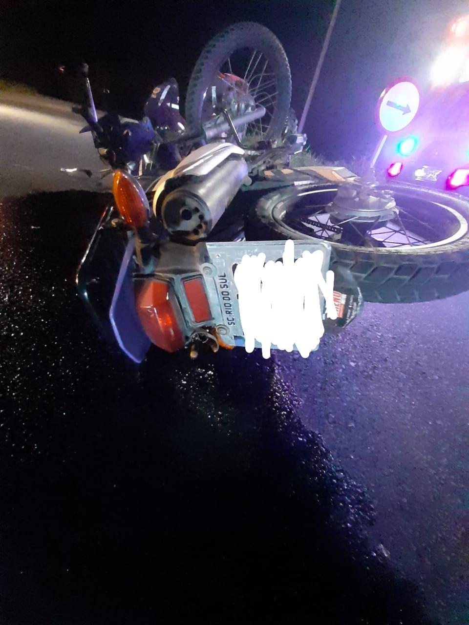 Ibirama - Colisão carro x moto na BR 470 KM 118 no Bairro Areado