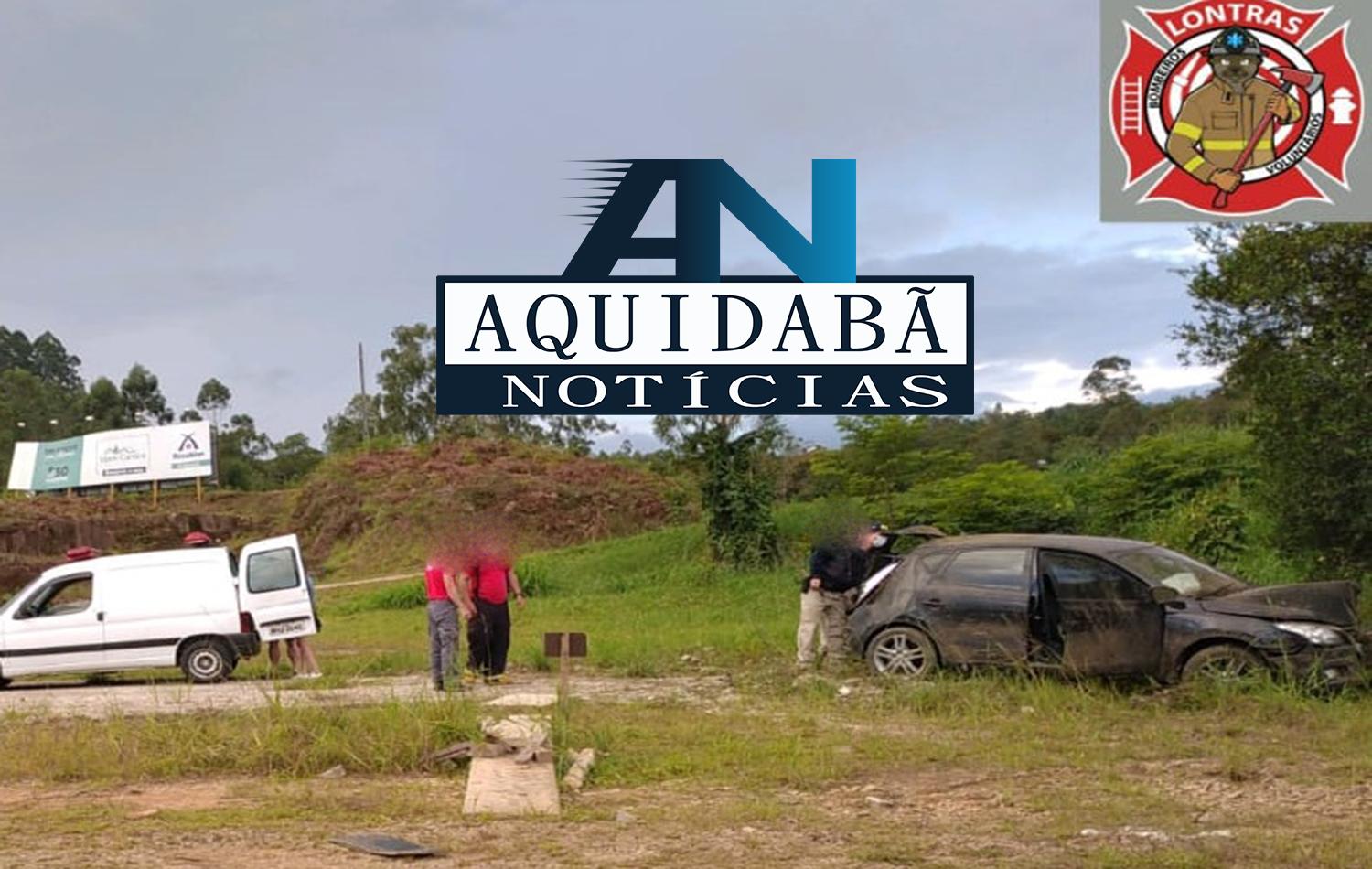 Duas pessoas ficam feridas em acidente na BR 470 em Lontras. 