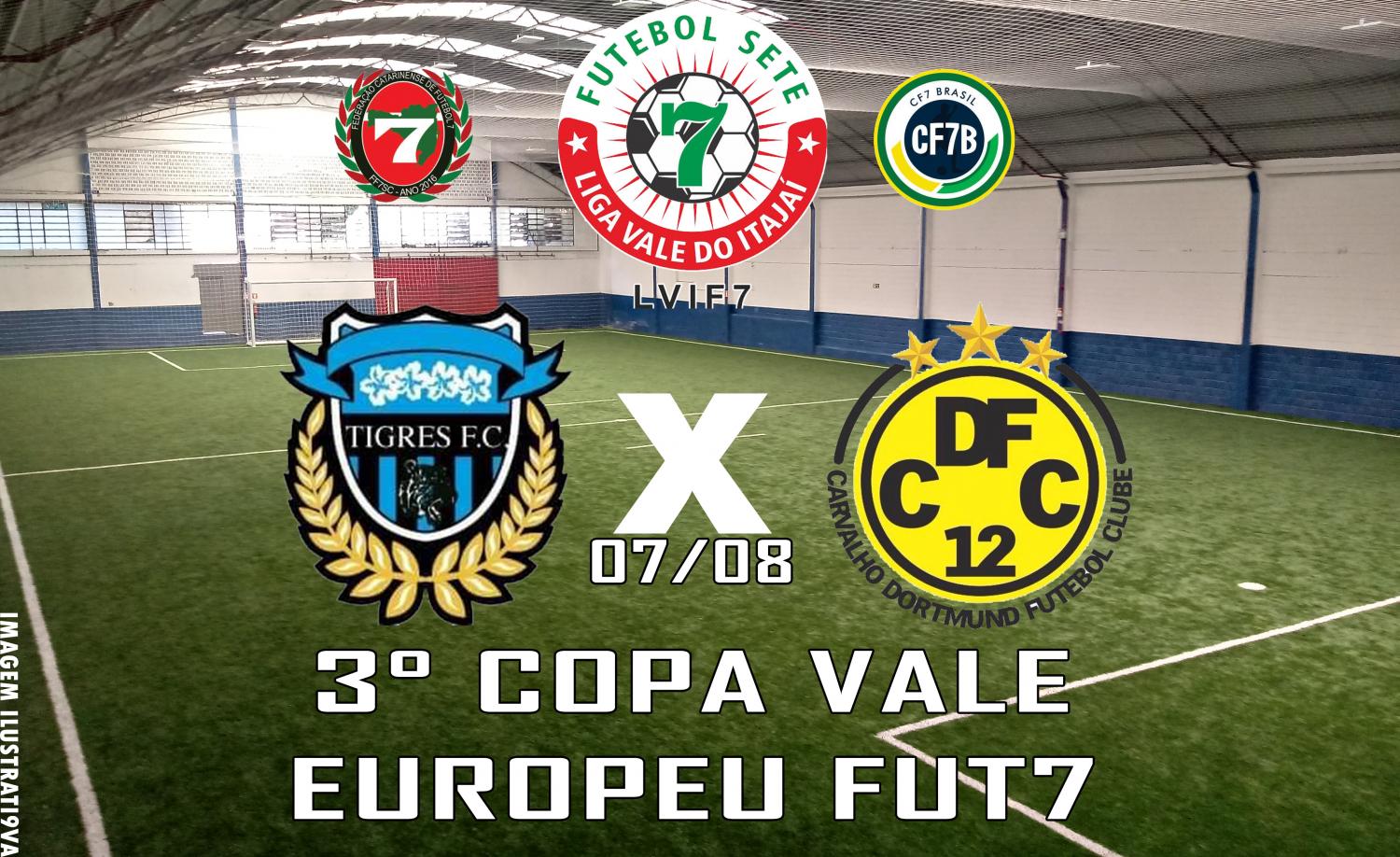 Carvalho Dortmund de Apiúna vai estrear na Copa Vale Europeu de FUT 7 neste final de semana.