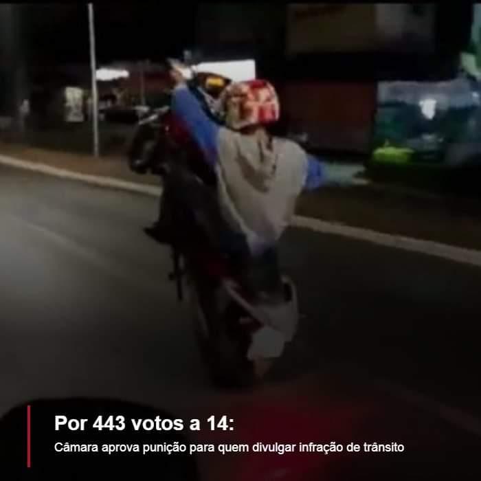 Aprovado projeto que proíbe divulgação de infração de trânsito em redes sociais.