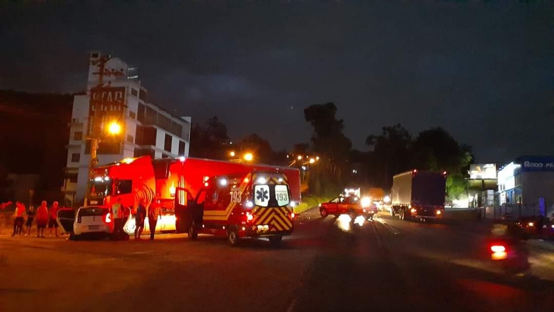 Grave acidente na BR 470, em Rio do Sul.