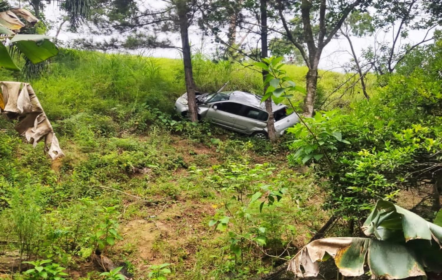 Saída de pista é registrado na BR 470 KM 120 em Ibirama nesta quinta-feira(30).