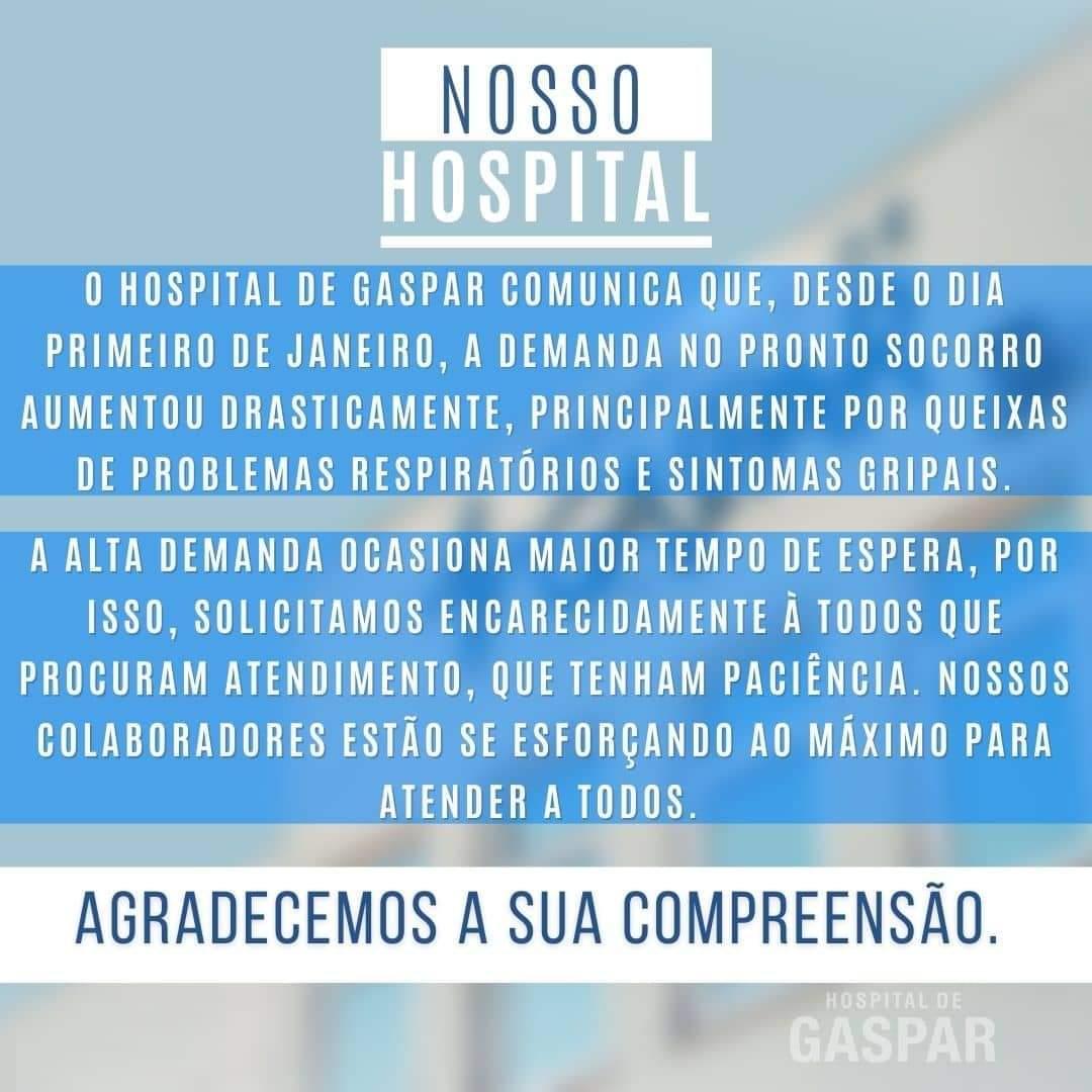 Hospitais da região estão com aumento nas emergências e tempo de atendimento pode demorar.
