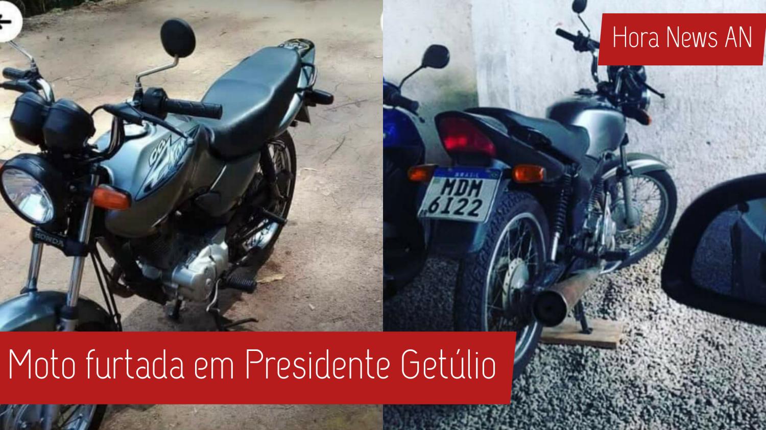 Moto é furtada na cidade de Presidente Getúlio neste domingo(09)