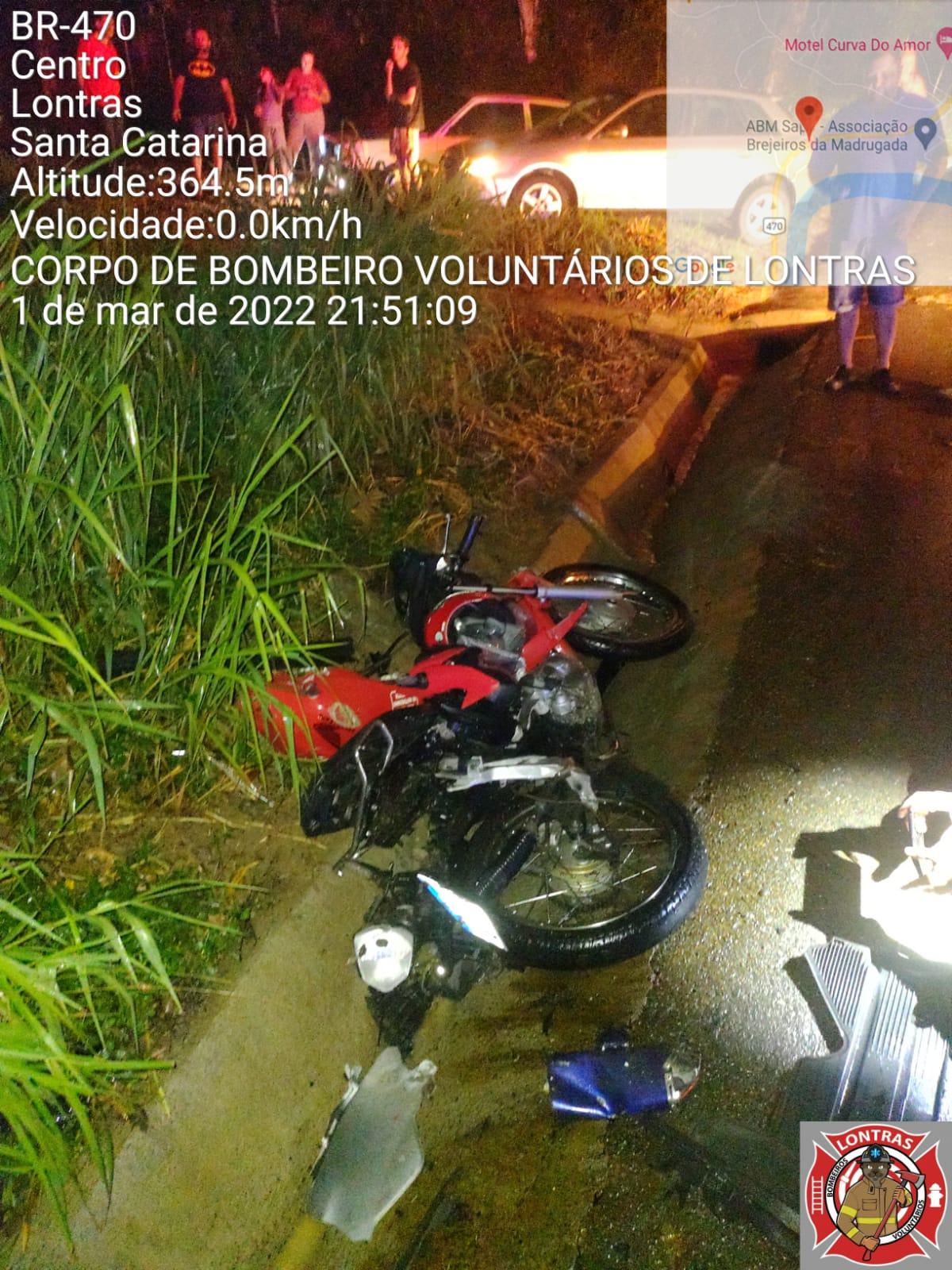 Jovem perde a vida em acidente na BR 470 na cidade de Lontras.