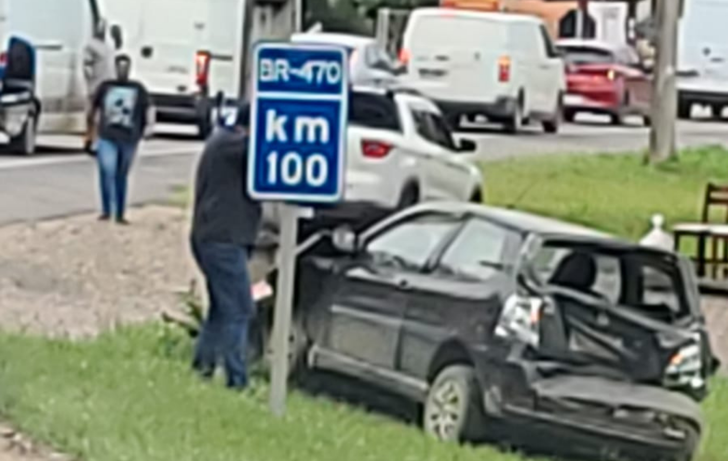 Acidente na BR 470 em Apiúna.