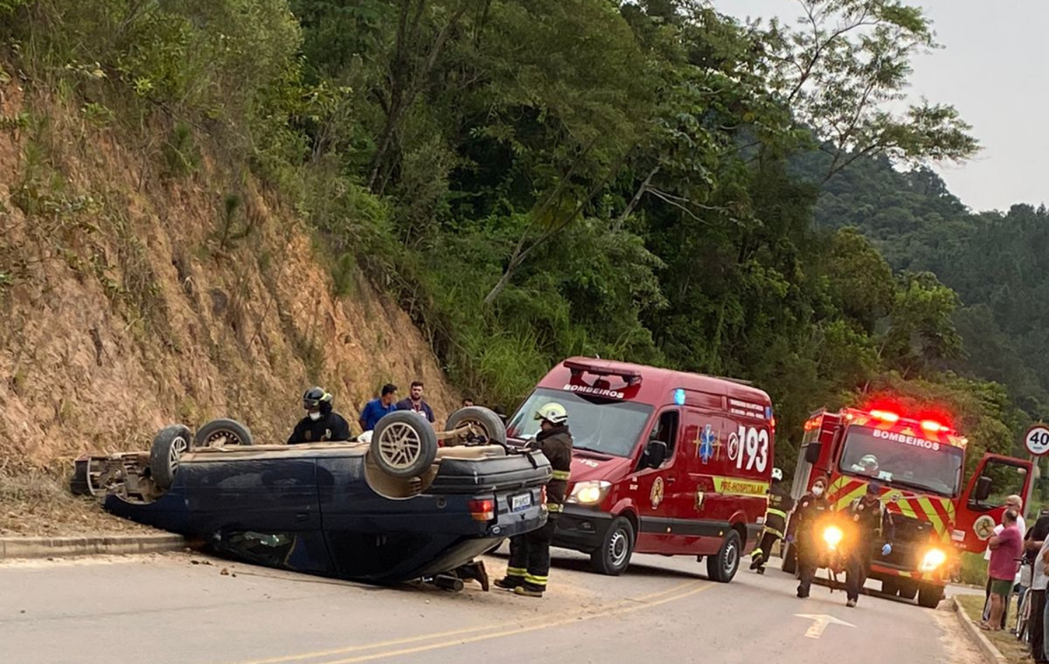 Homem fica gravemente ferido após acidente na cidade de Apiúna.