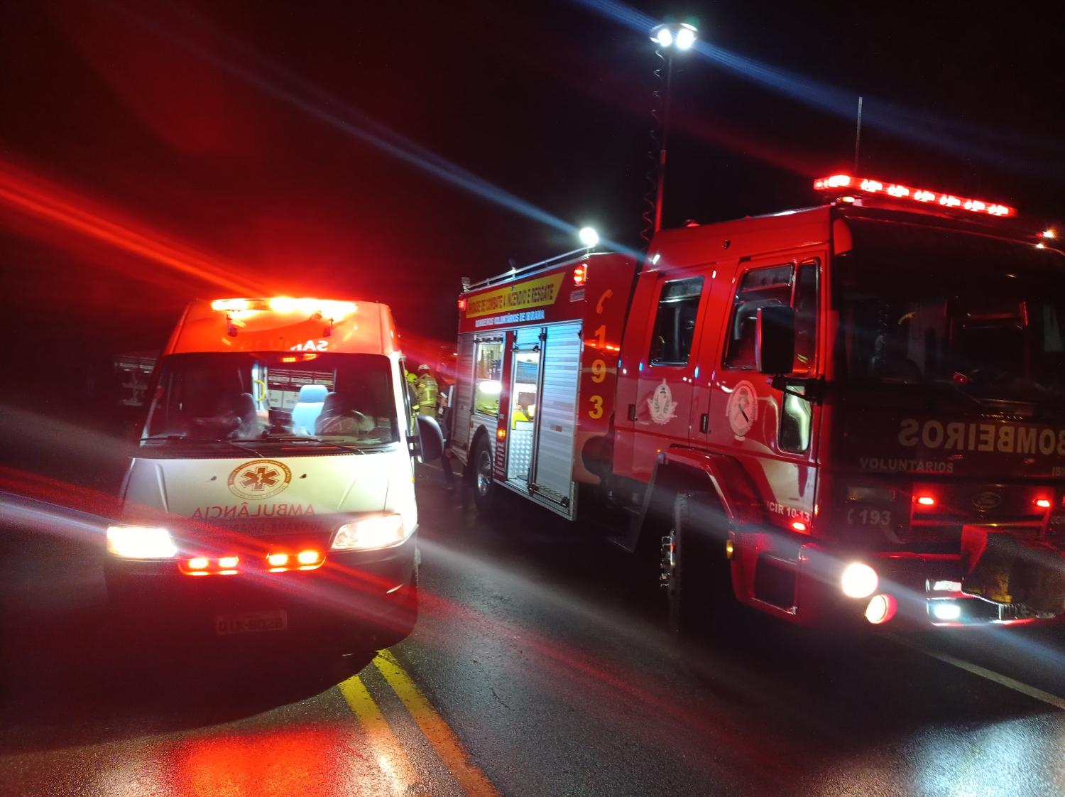Em três horas, dois acidentes na curva da morte em Ibirama.