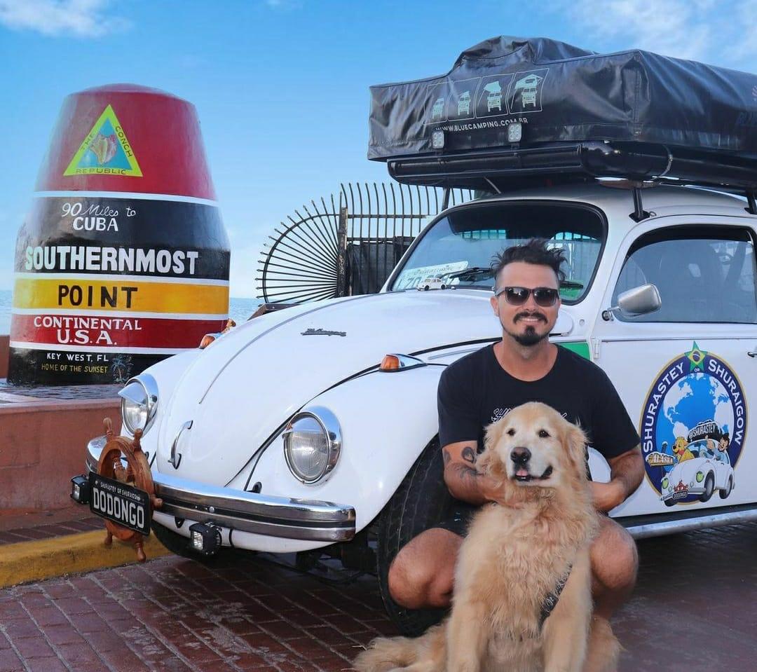 Catarinense que viajava de Fusca pela América morre em grave acidente.