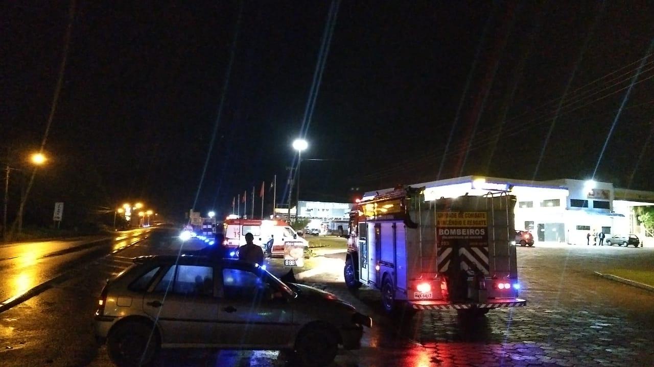 Acidente entre carro e moto na BR 470 em Ibirama.