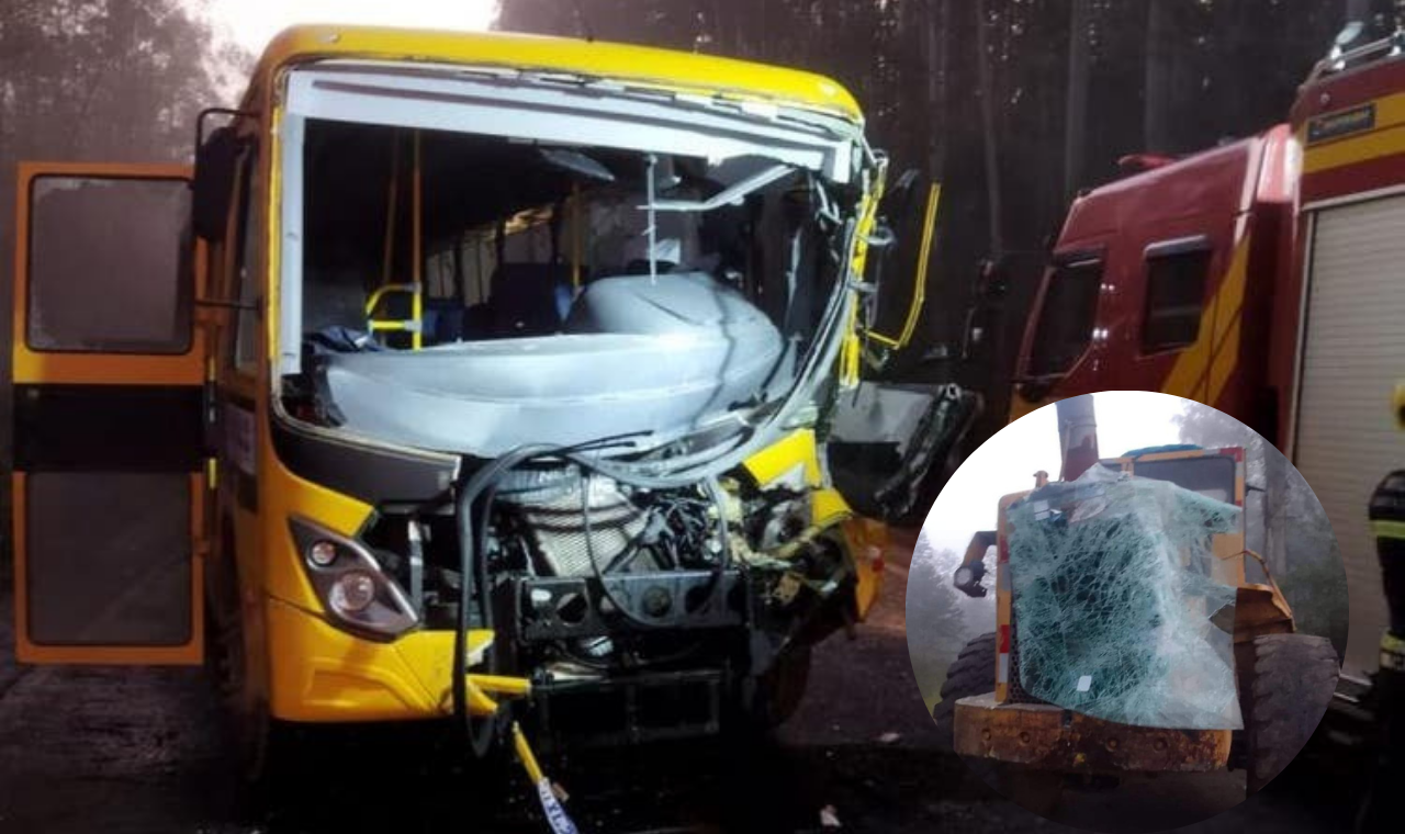 Acidente com ônibus escolar mata uma pessoa e deixa 23 feridos em Santa Catarina.
