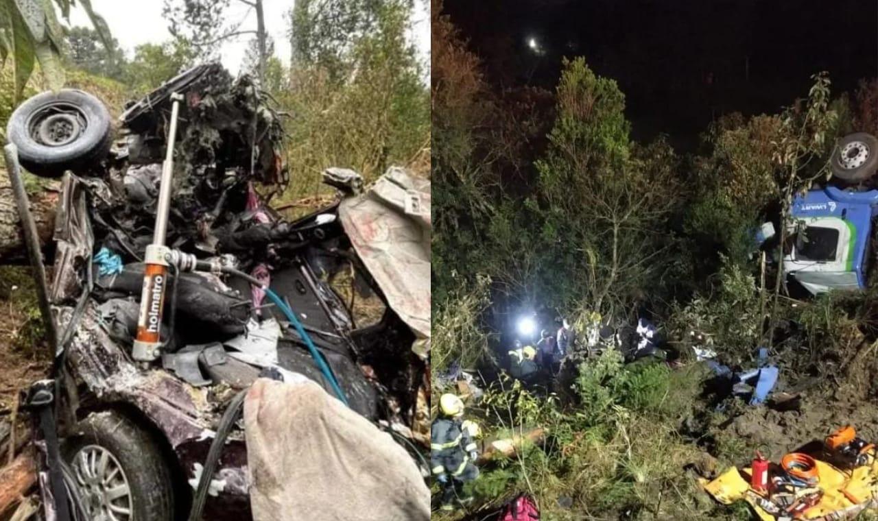 Três pessoas morrem em grave acidente na BR-282.