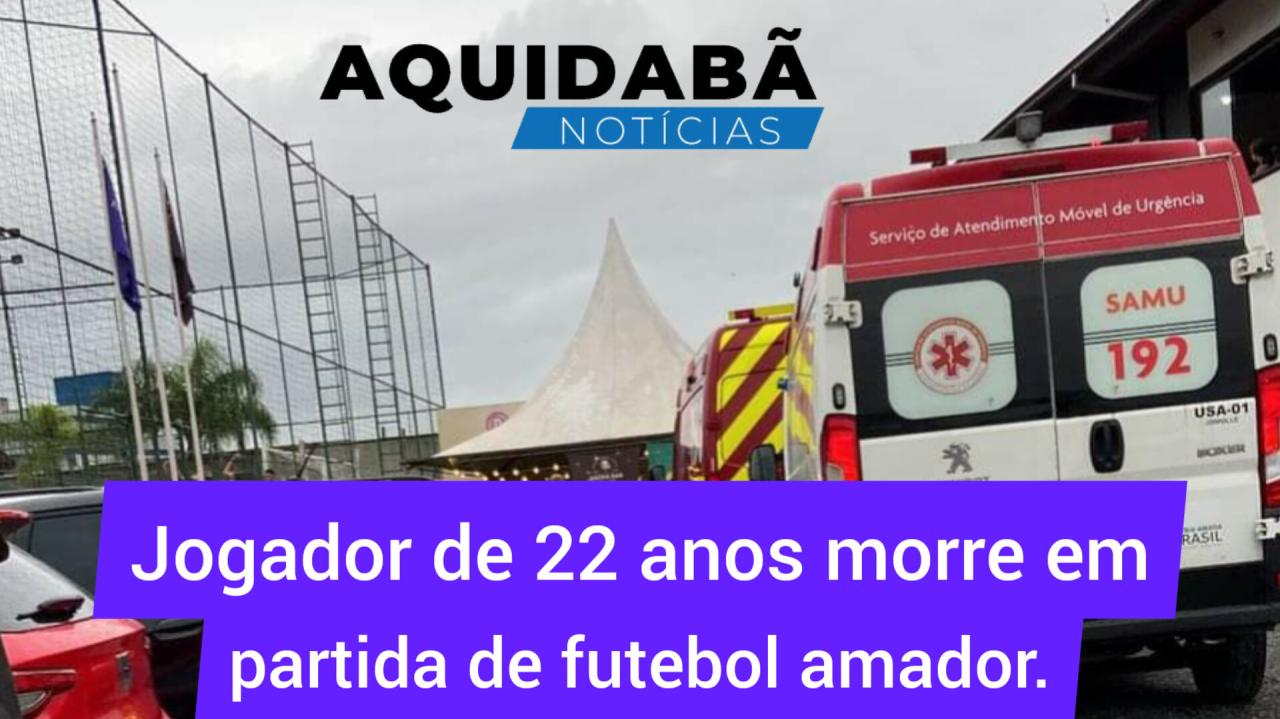 Jovem de 22 anos morre durante partida de futebol amador.