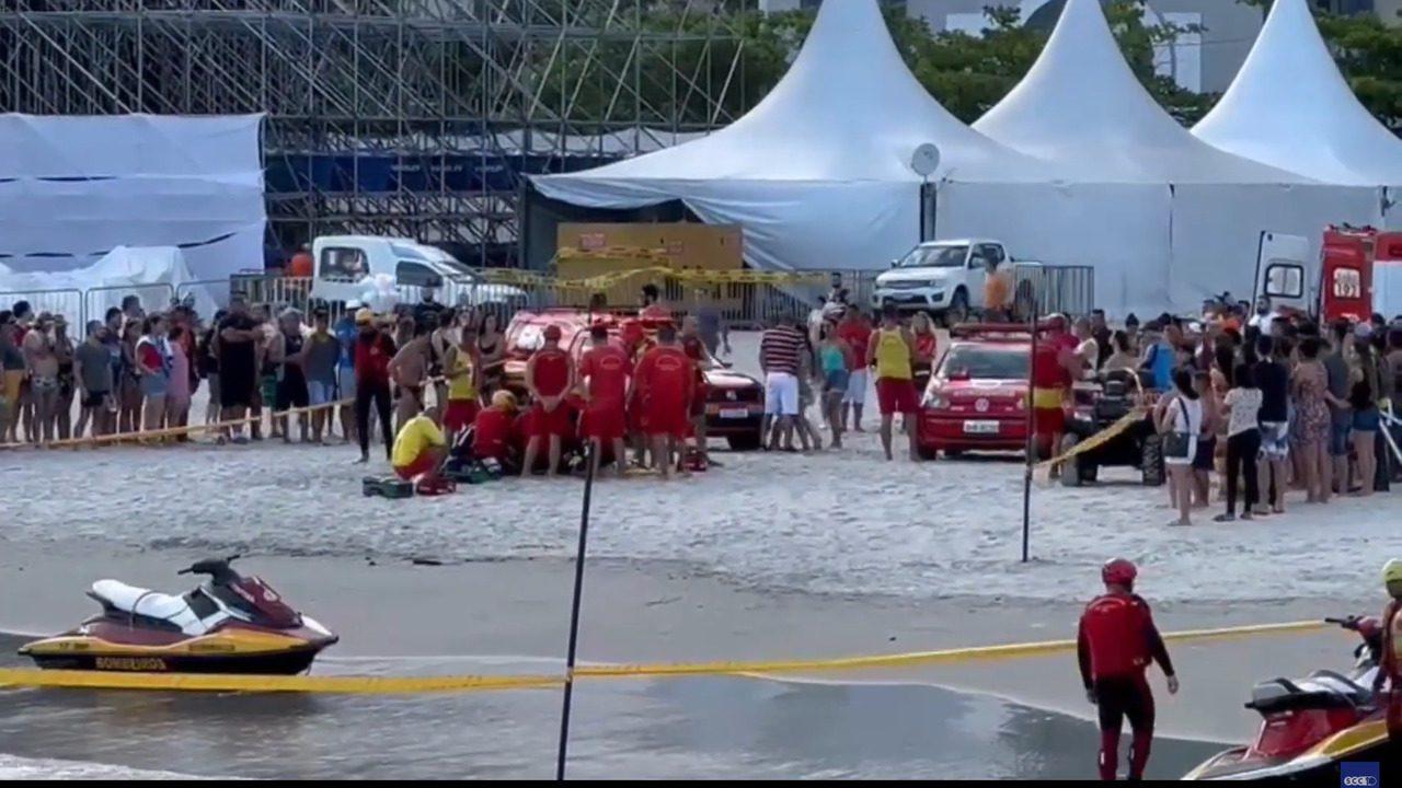 Menino de seis anos morre afogado em praia de Balneário Camboriú.