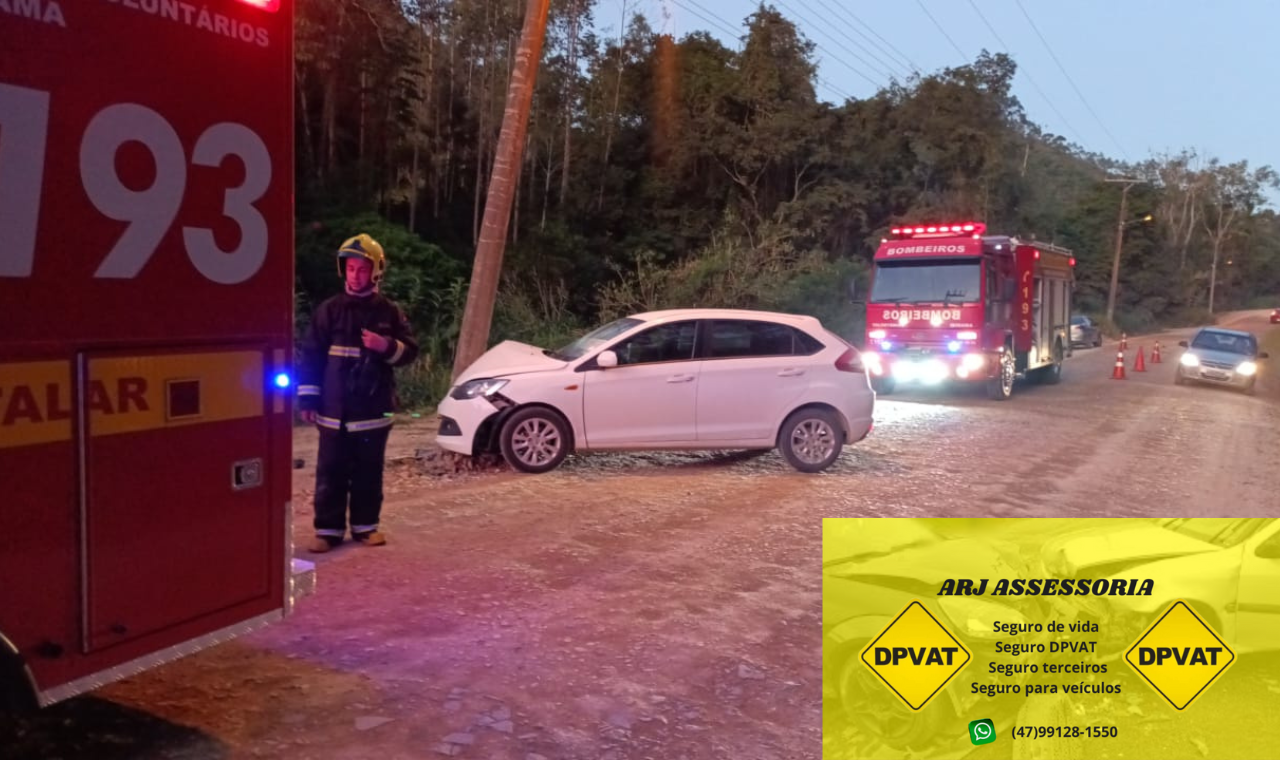 Três pessoas ficam feridas em acidente na cidade de Apiúna.