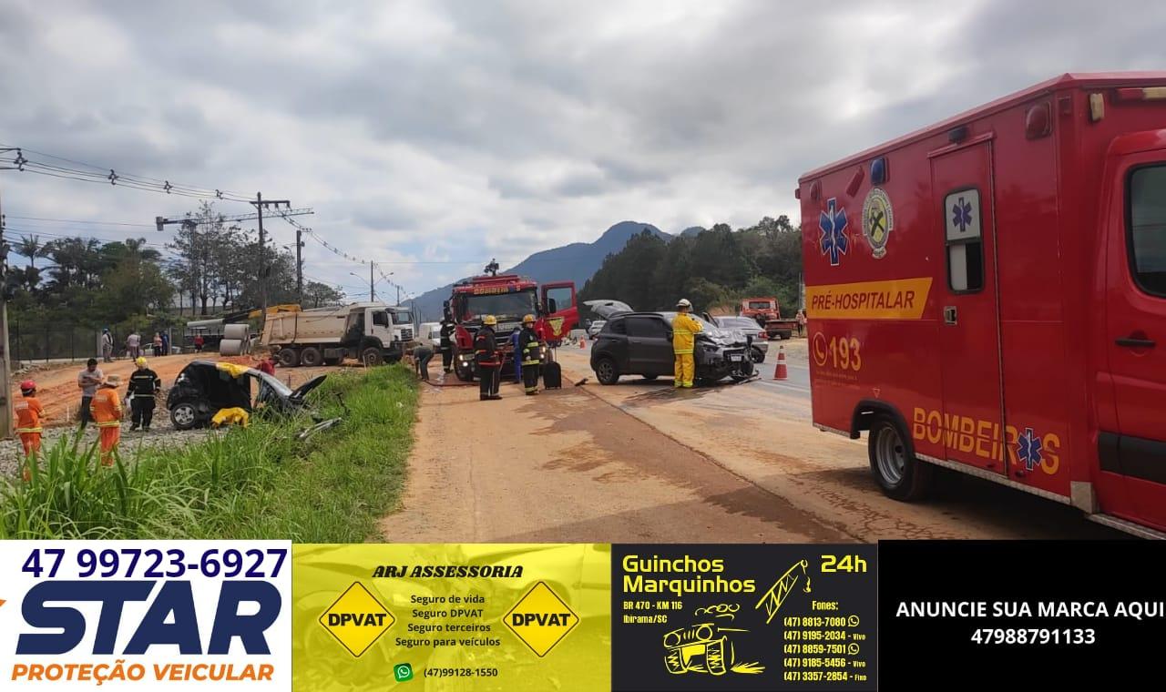 Urgente - Grave acidente na BR-470 em Indaial. 