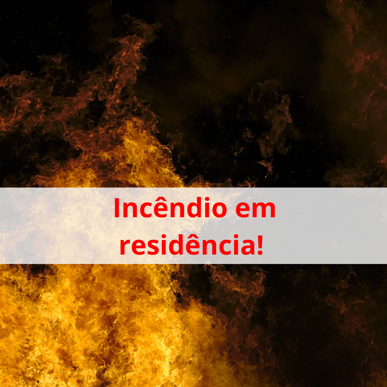 Incêndio em residência na cidade de Apiúna