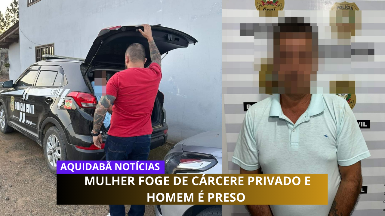 Mulher foge de cárcere privado e homem é preso