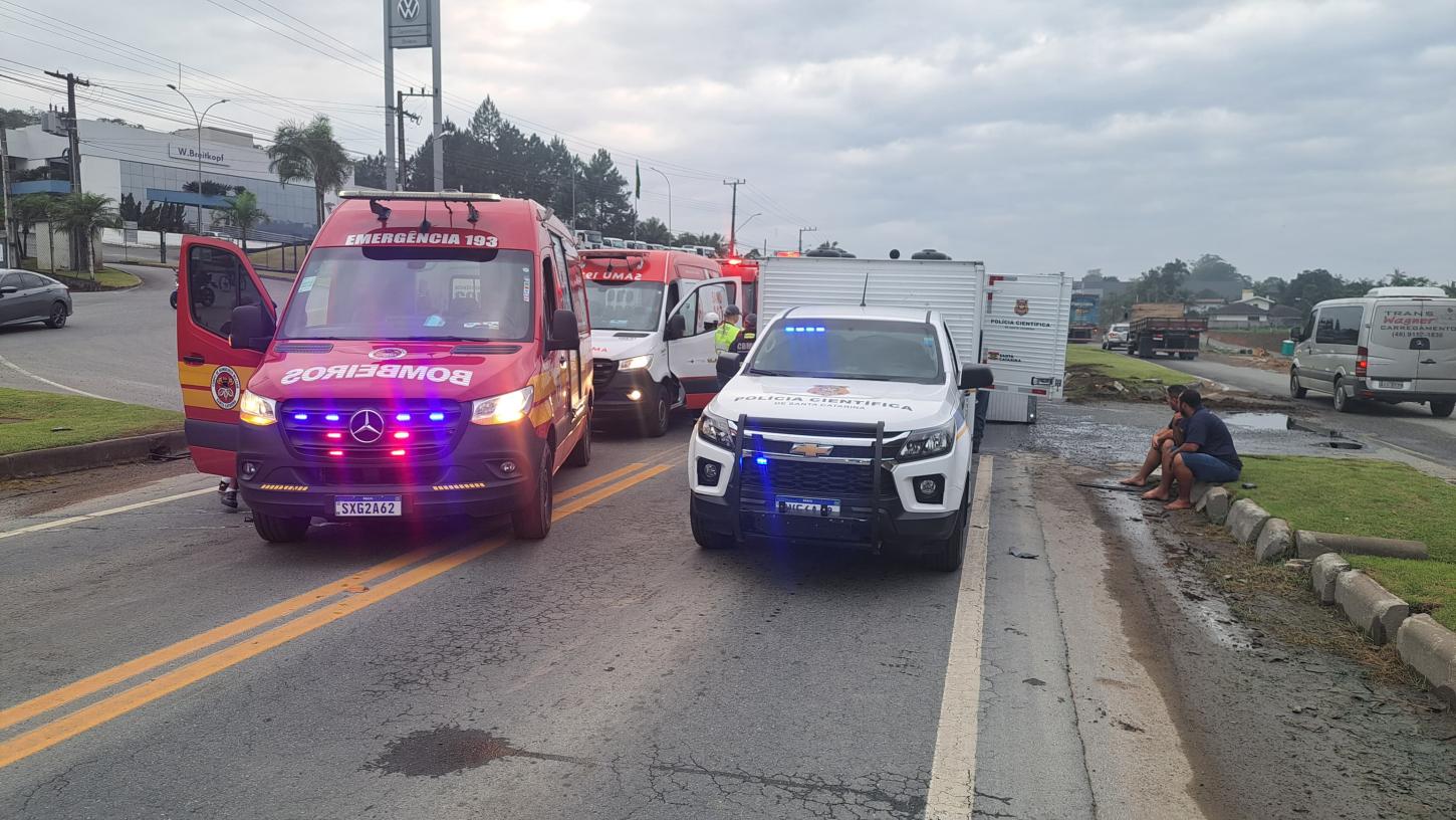Grávida de 8 meses morre em acidente na BR-470 em Blumenau