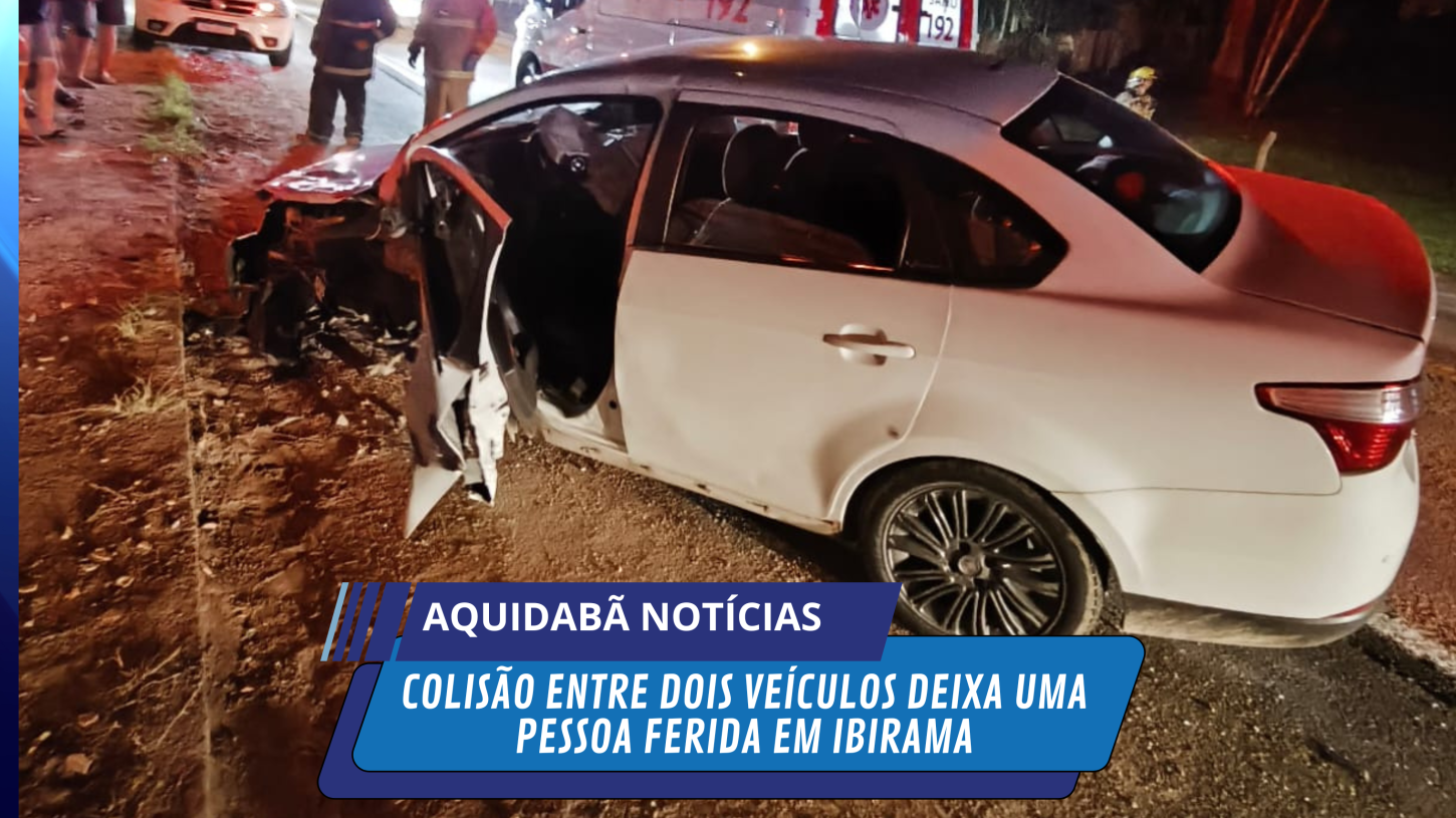 Colisão entre dois veículos deixa uma pessoa ferida em Ibirama