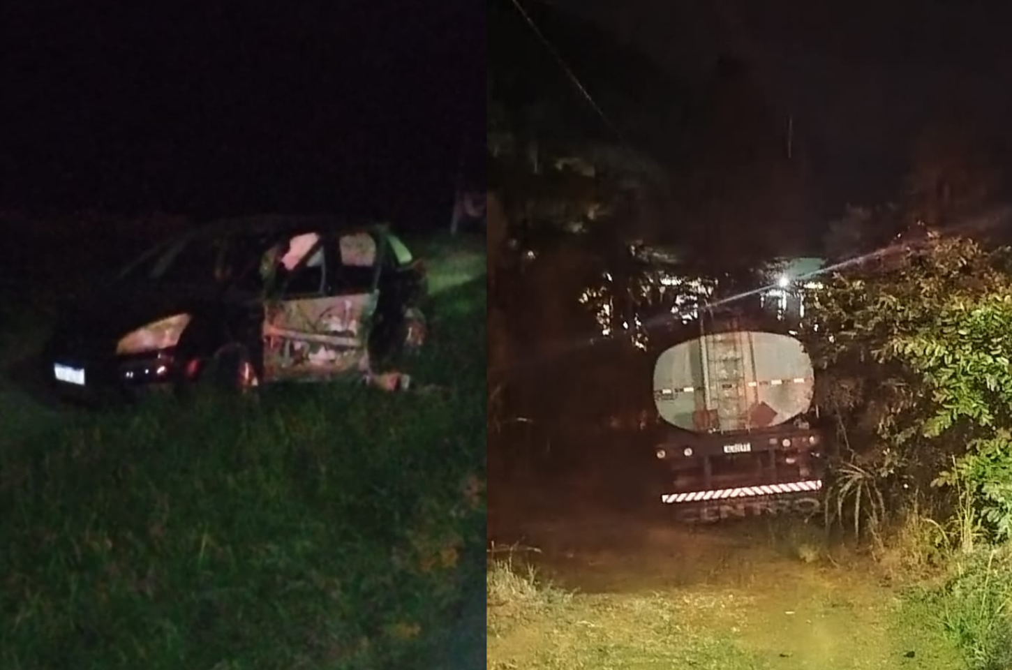 Colisão entre carro e carreta é registrada na BR-470, em Ibirama