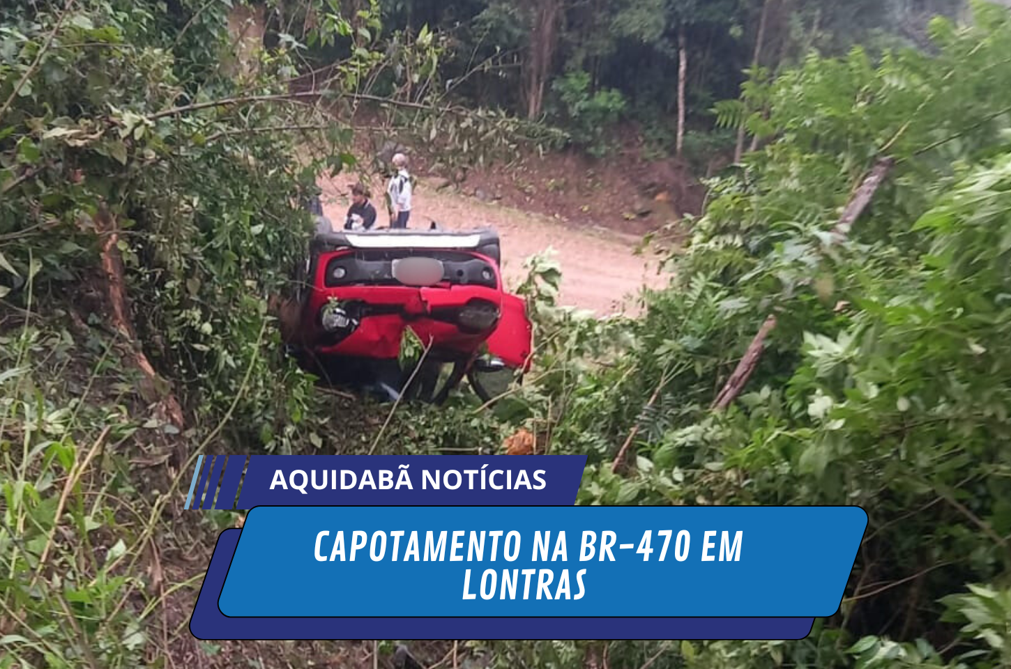 Capotamento na BR-470 em Lontras