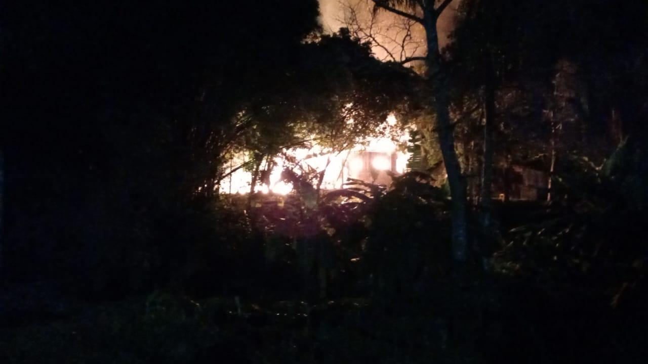 Incêndio em residência na cidade de José Boiteux