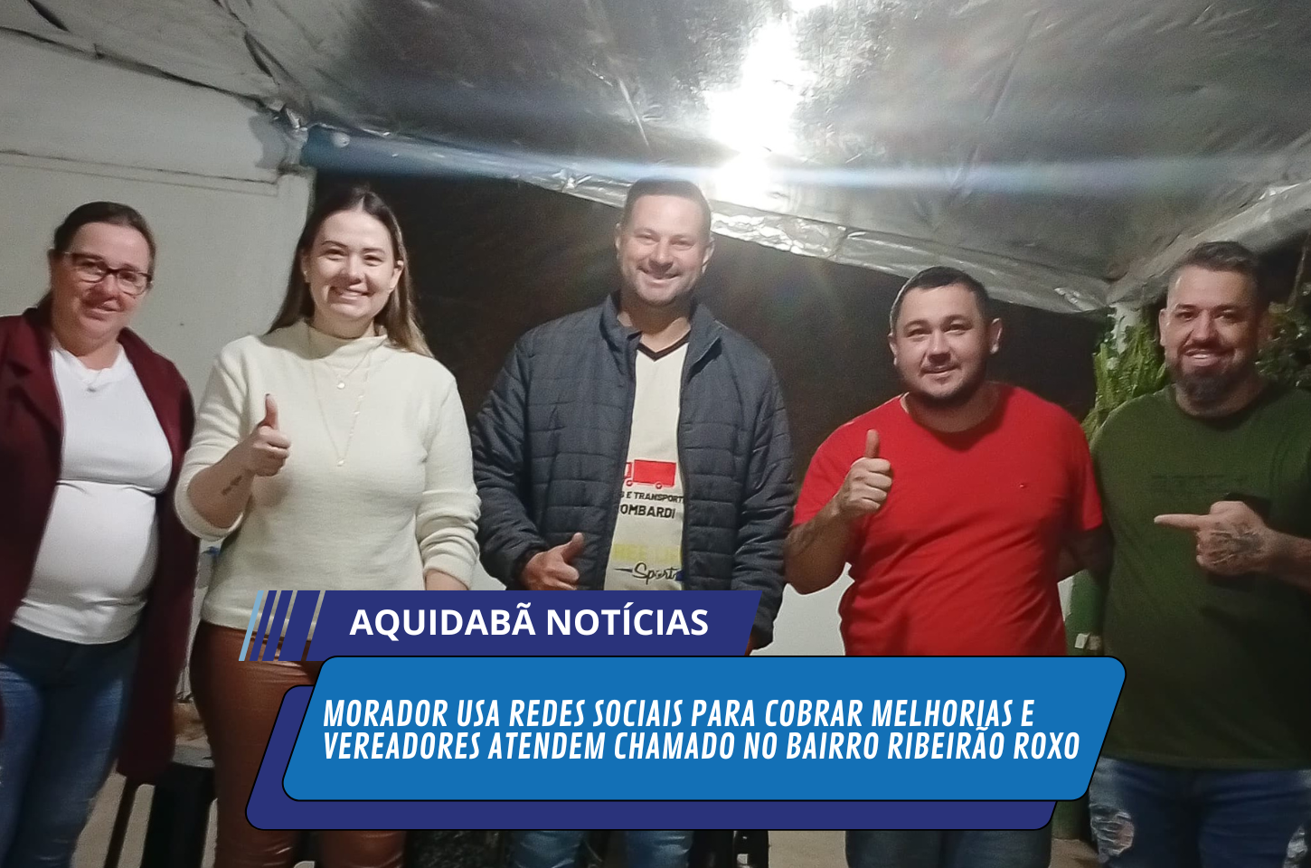 Morador usa redes sociais para cobrar melhorias e vereadores atendem chamado no bairro Ribeirão Roxo em Apiúna