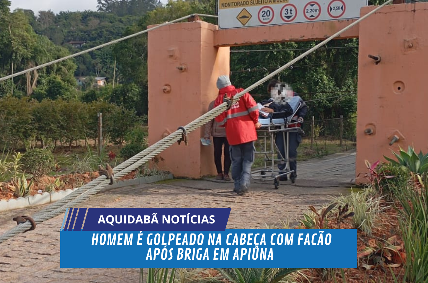 Homem é golpeado na cabeça com facão após briga em Apiúna