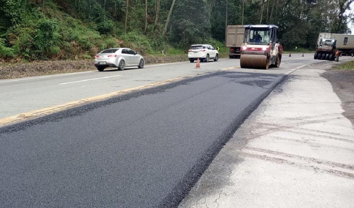 Obras na BR-470 afetam Ibirama e mais 5 cidades do Alto Vale com sistema Pare e Siga
