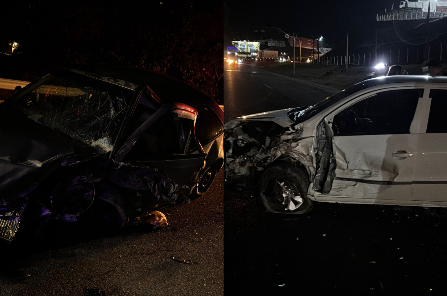 Quatro pessoas feridas em grave acidente na BR-470