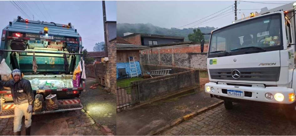 Homem é atacado por cachorro durante coleta de lixo em Ibirama
