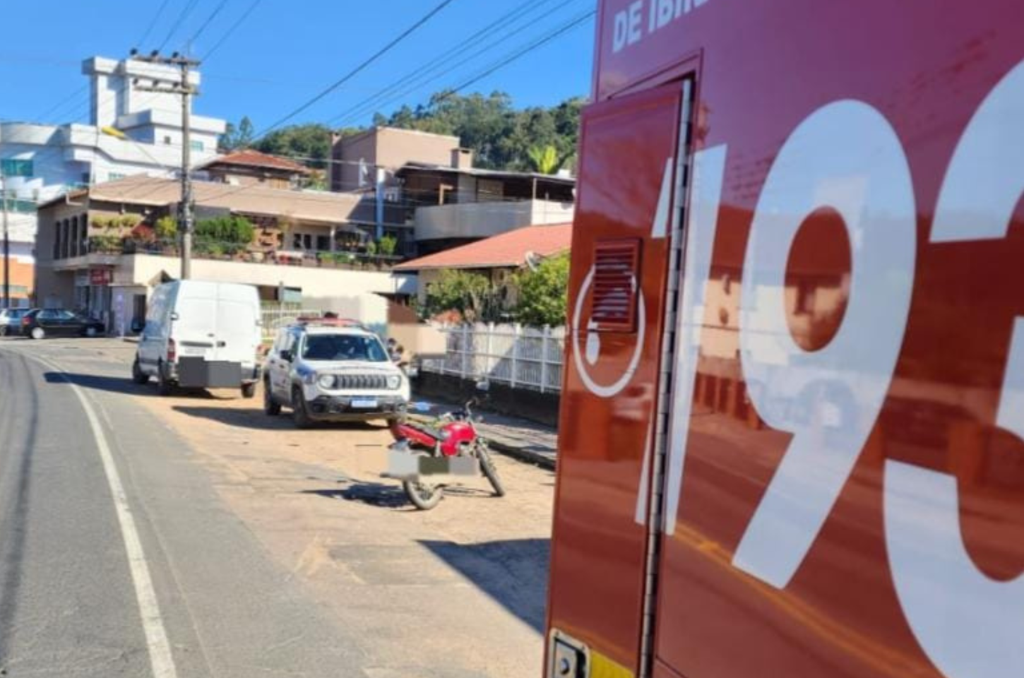 Acidente entre moto e carro em Ibirama deixa um ferido