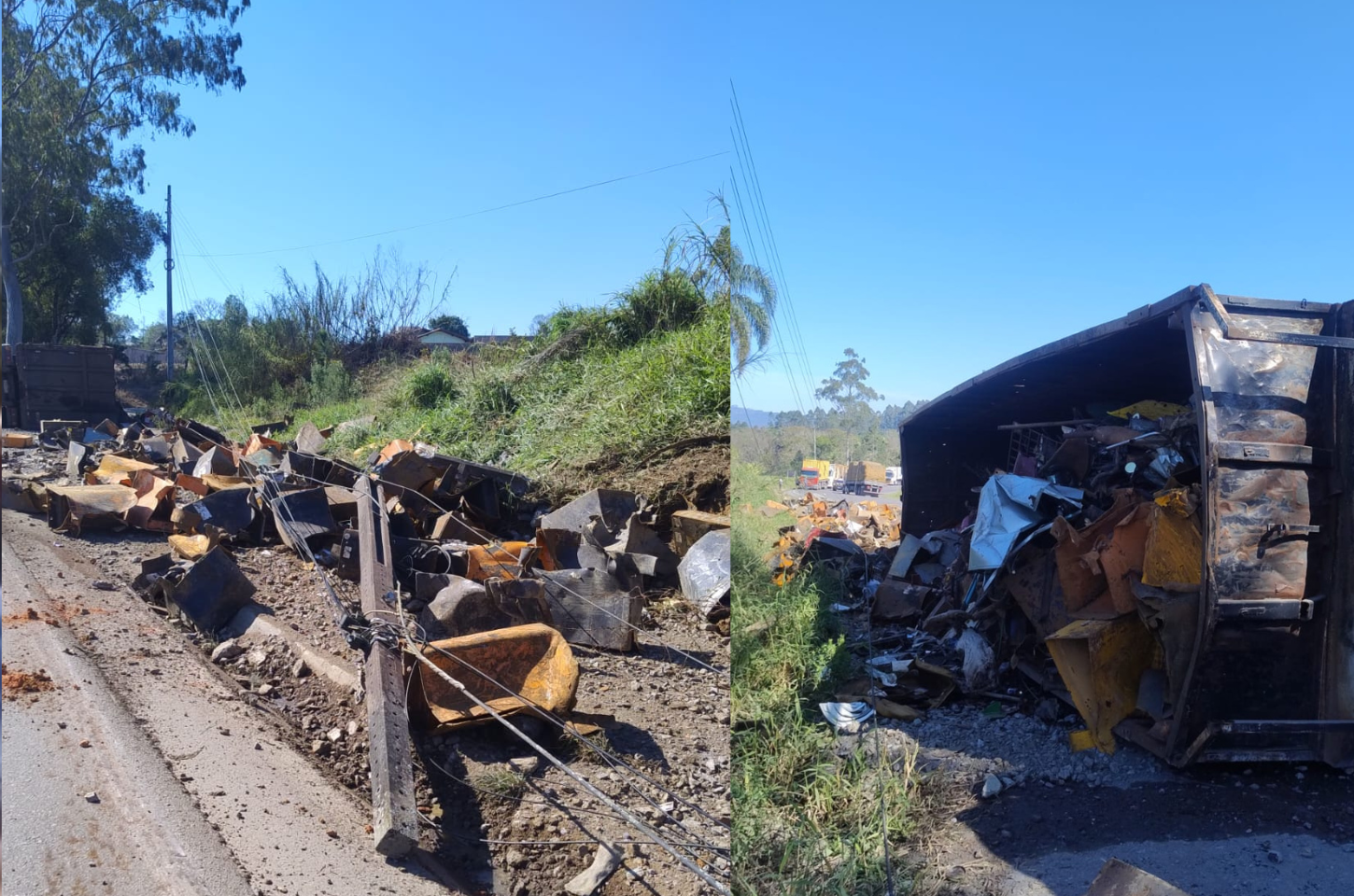 BR-470 totalmente está totalmente interditada em Lontras