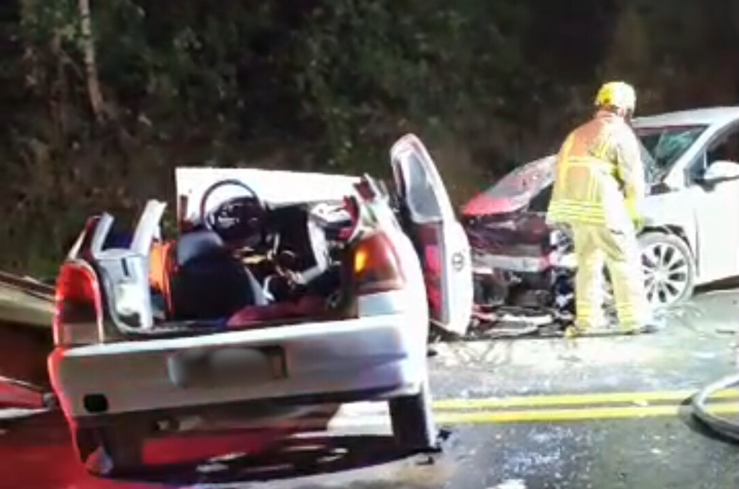 URGENTE: BR-470 interditada após grave acidente