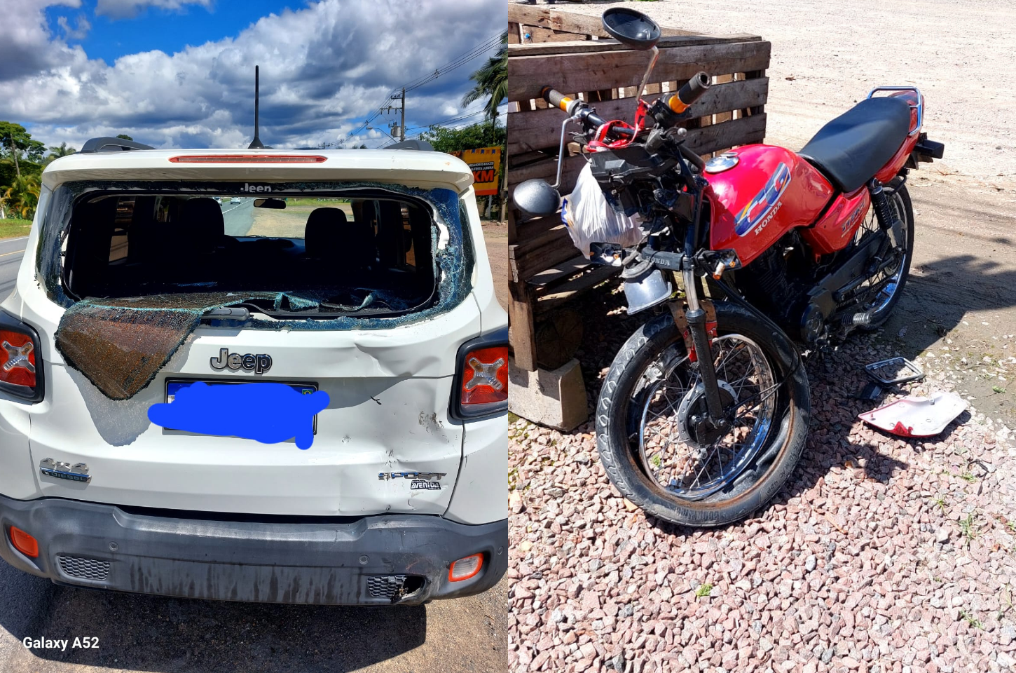 Motociclista fica ferido após colisão na BR-470 em Apiúna