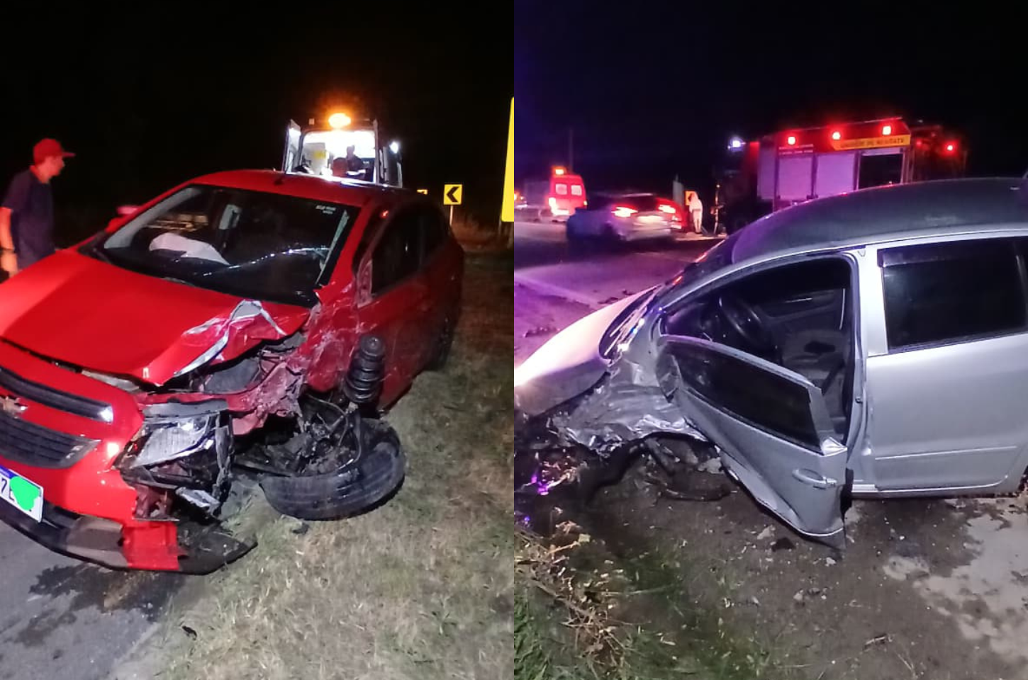 Colisão entre dois carros deixa feridos na BR-470 em Apiúna
