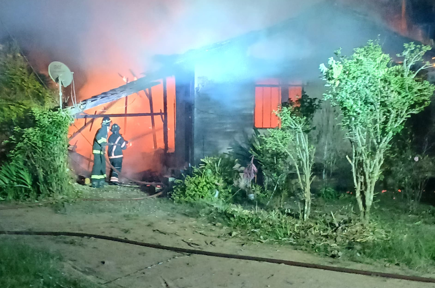 Incêndio destrói casa em Ascurra e Polícia investiga suspeita de ação criminosa