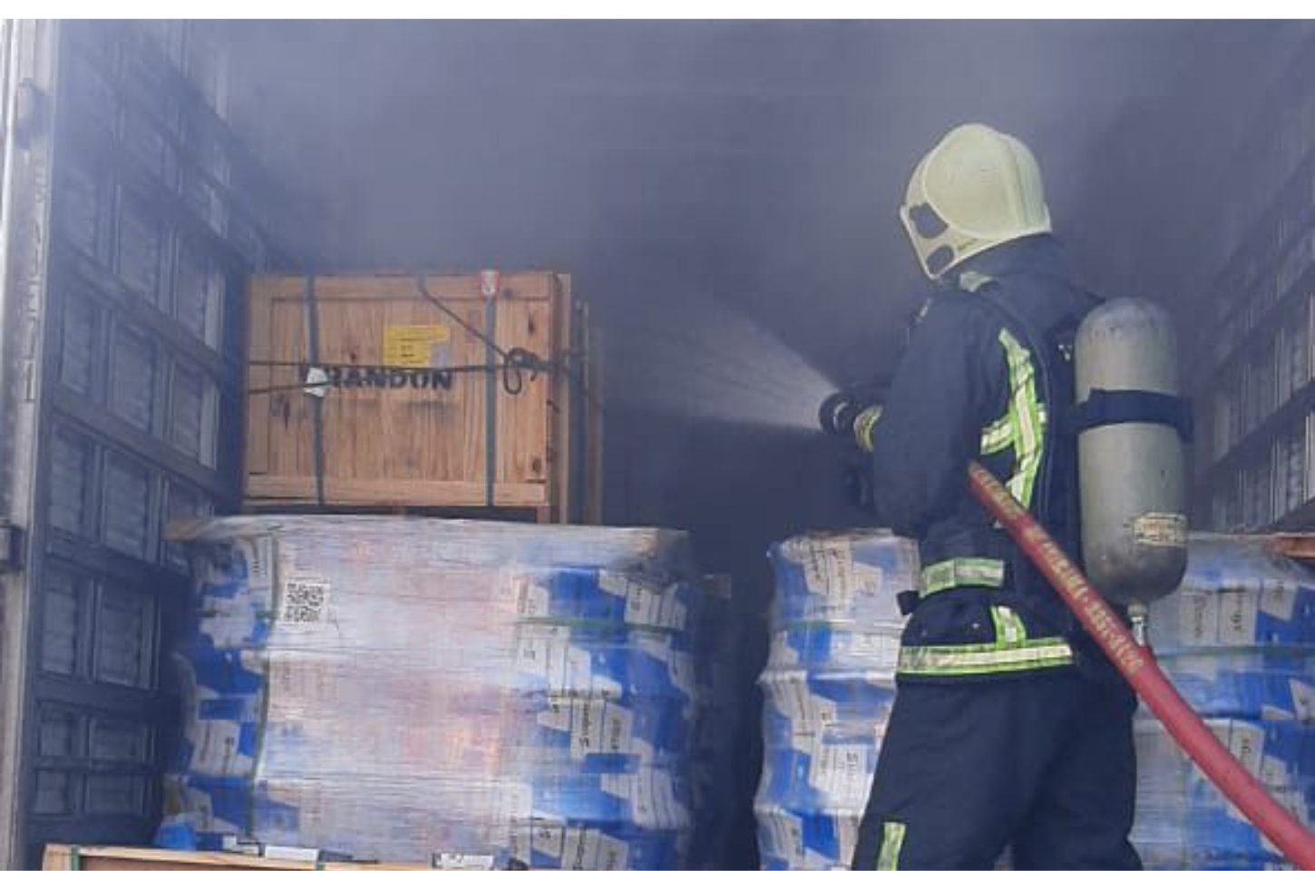 Incêndio em carreta na BR-470 em Ibirama