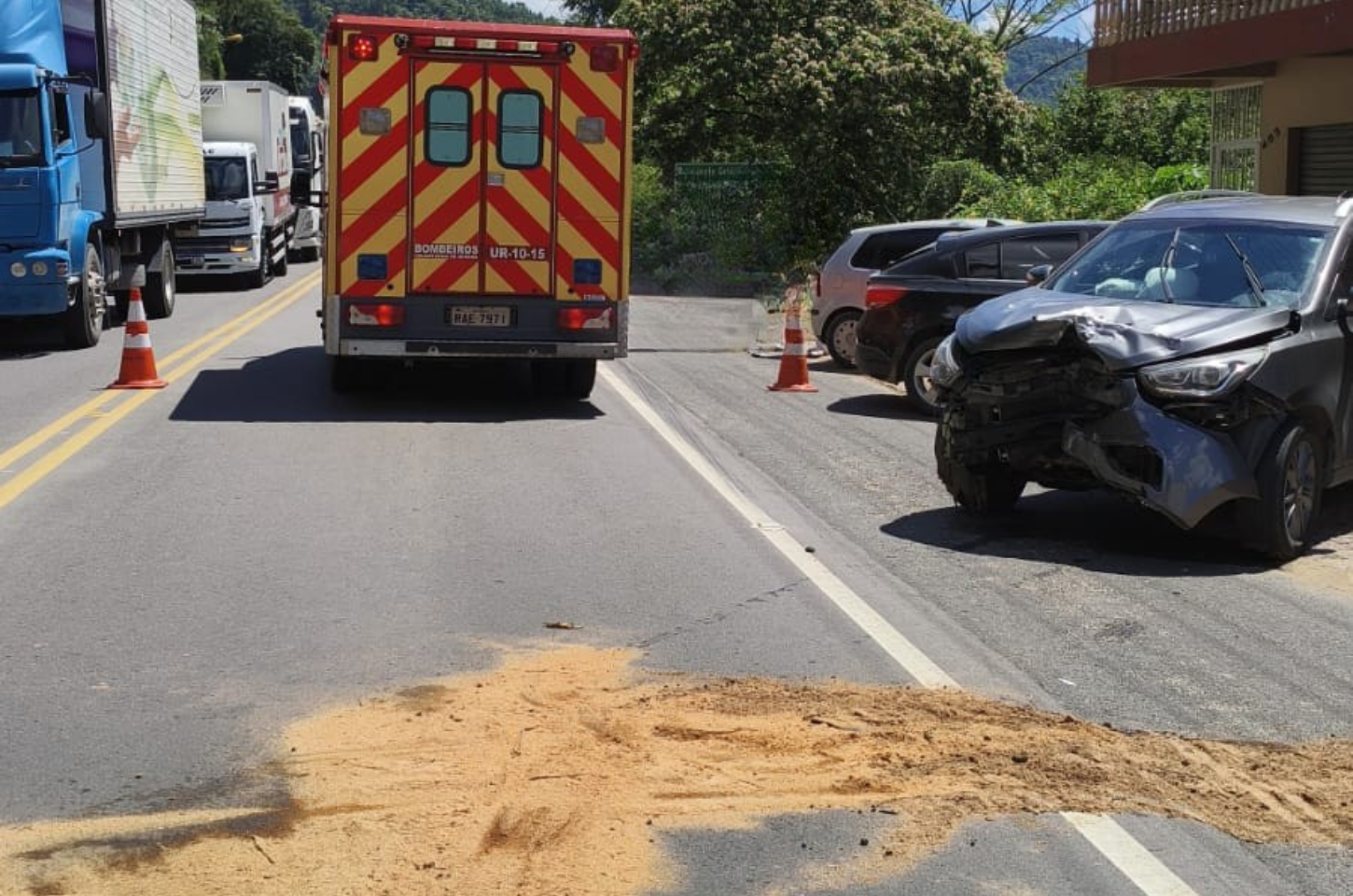 Motociclista fica gravemente ferido após acidente em Ibirama
