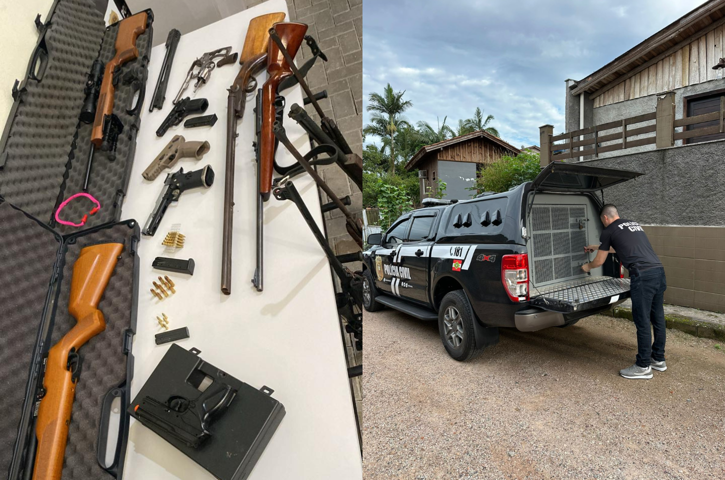 Polícia Civil prende homem em flagrante por posse irregular de armas de fogo