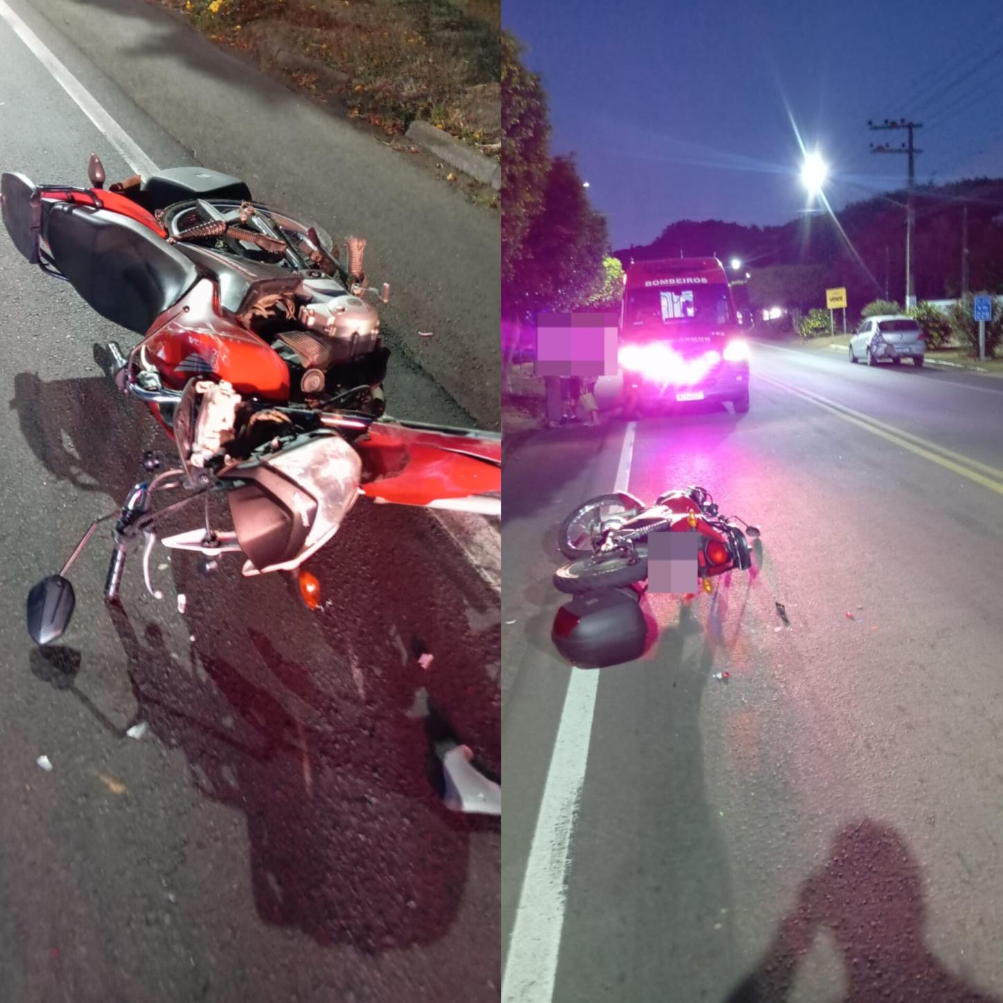 Colisão entre carro e motocicleta deixa jovem ferido em Presidente Getúlio